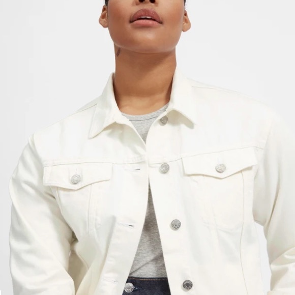Everlane white denim jacket xs - Picture 3 of 10